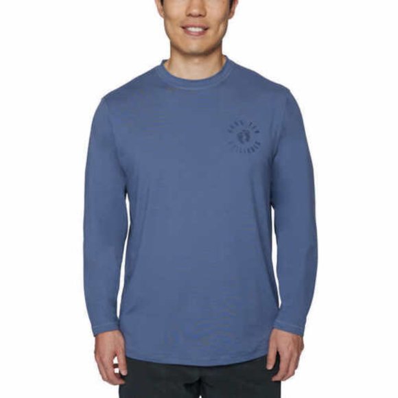 Hang Ten Men’s Long Sleeve Sun Tee in dark Blue - Picture 3 of 7